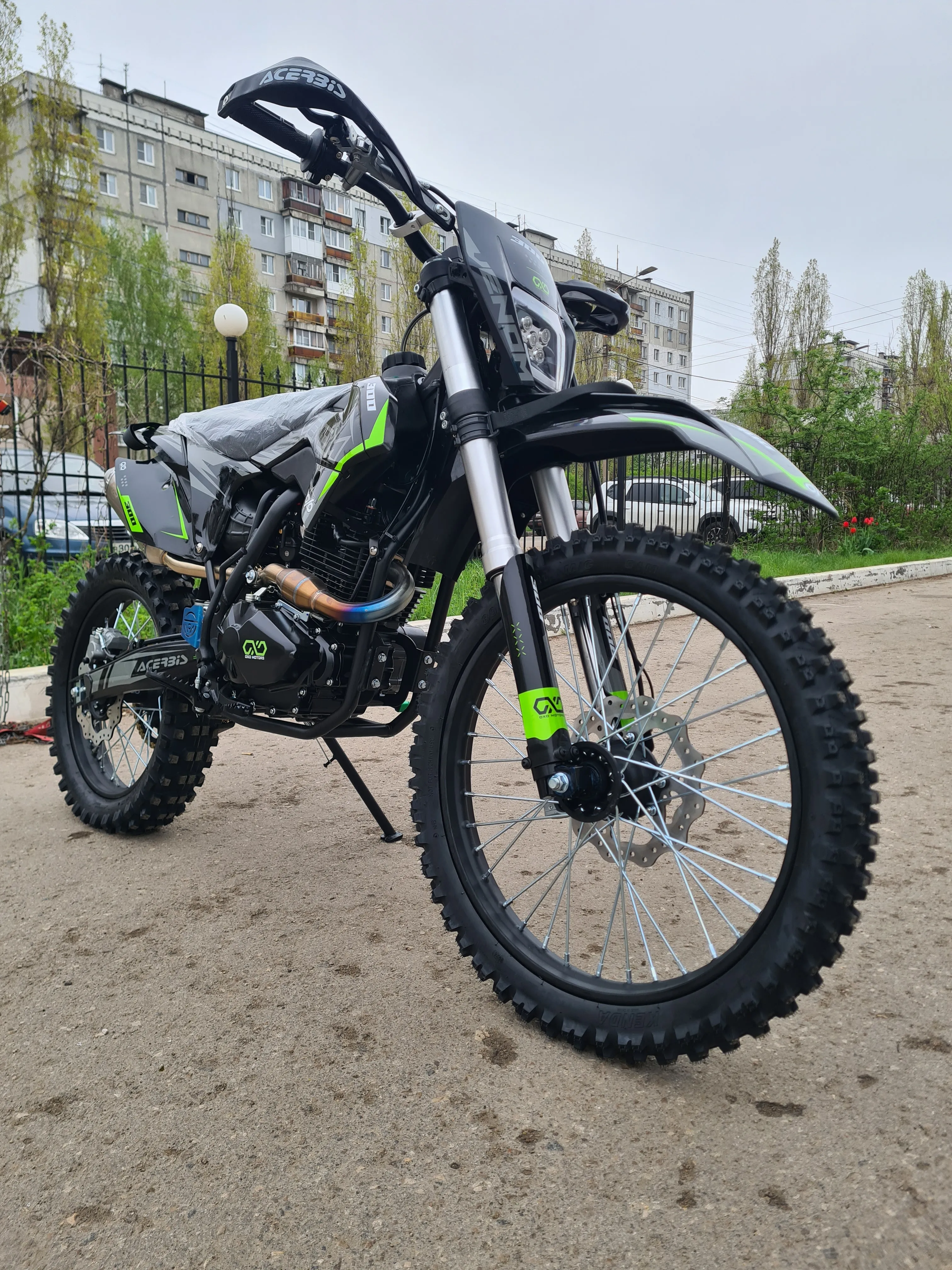 Эндуро кроссовый мотоцикл OXO VENOM 300 зеленый