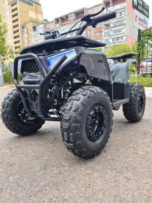 Детский электрический квадроцикл Motax Grizlik Midi E1000 BW зеленый камуфляж