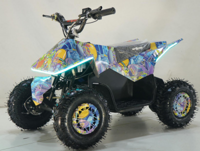 Детский электрический квадроцикл Тесла Киберквад ATV-2E 36V1000W мульти