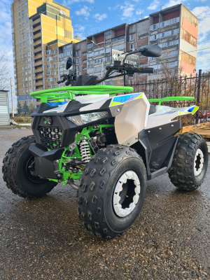 Детский бензиновый квадроцикл Gladiator F125 бело-зеленый