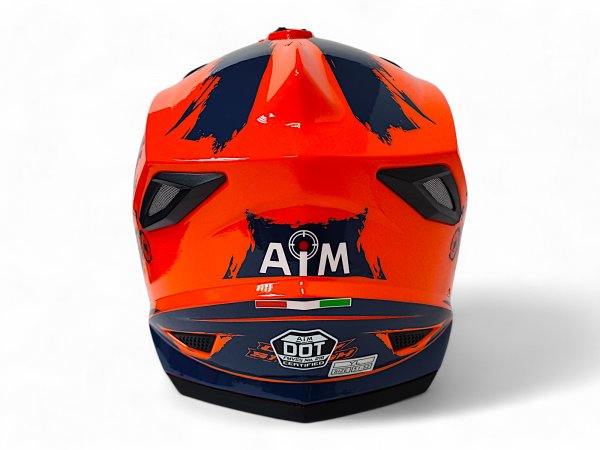 Детский шлем Aim JK802Y Orange Blue