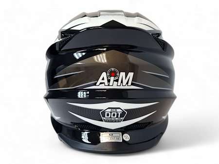 Кроссовый мотошлем Aim JK803S White/Black