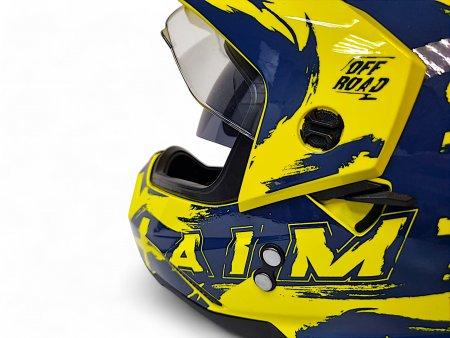 Детский шлем Aim JK802Y Yellow Blue