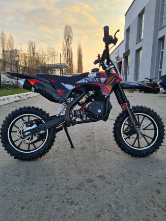 Питбайк Motax MiniCross 50 ES - 10/10 черно-красный