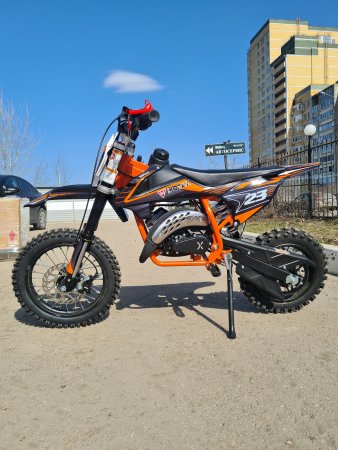 Питбайк Motax MiniCross 60 PS - 12/10 бело-оранжевый