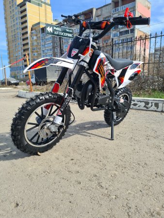 Питбайк Motax MiniCross 50 PS - 10/10 бело красный