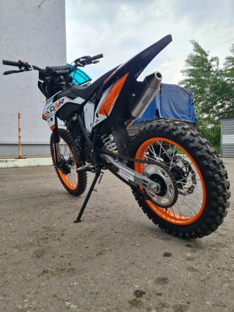 Эндуро кроссовый мотоцикл SSSR DNA 300 черно-оранжевый