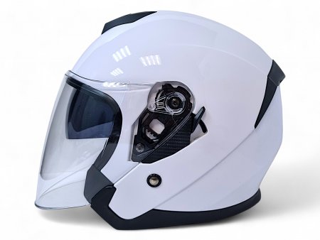Кроссовый мотошлем Aim JK526 White Glossy