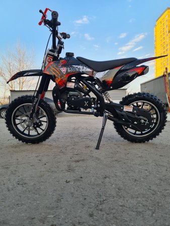 Питбайк Motax MiniCross 50 ES - 10/10 черно-красный