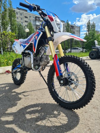 Питбайк Motax MX 125 - 17/14 бело-синий