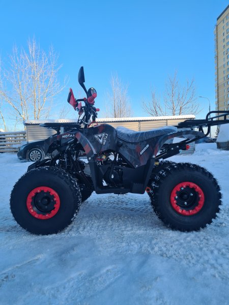 Детский бензиновый квадроцикл Motax ATV Grizlik Premium 125cc (AB) красный камуфляж