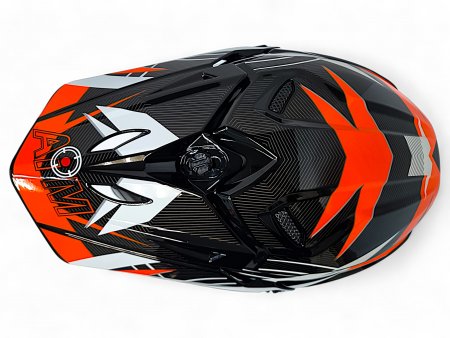 Кроссовый мотошлем Aim JK803S Orange/Black