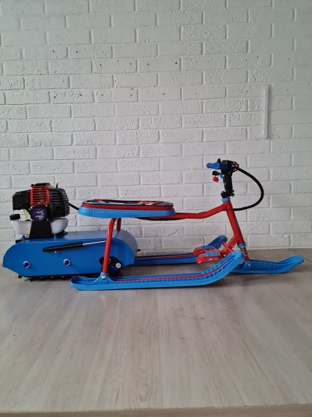 Детский бензиновый снегоход Snow Kids Compact синий