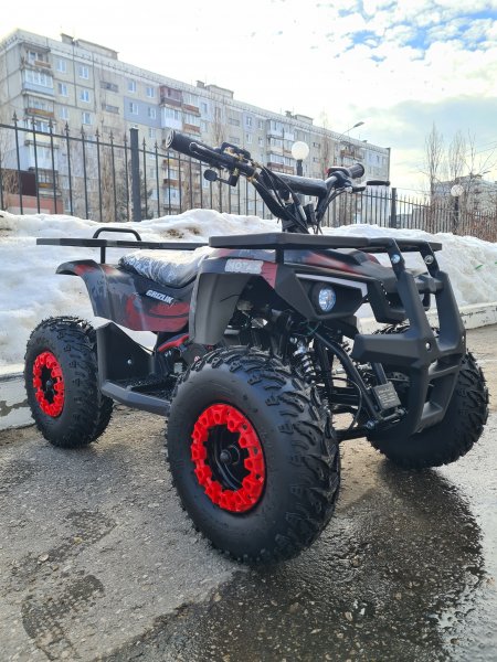 Детский бензиновый квадроцикл Motax Mini Grizlik X16 (ES,BW) красный камуфляж