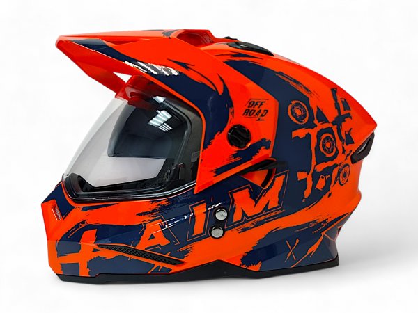Детский шлем Aim JK802Y Orange Blue