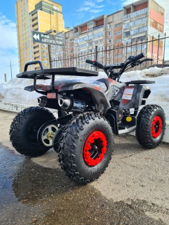 Детский бензиновый квадроцикл Motax Mini Grizlik X16 (ES,BW) красный камуфляж