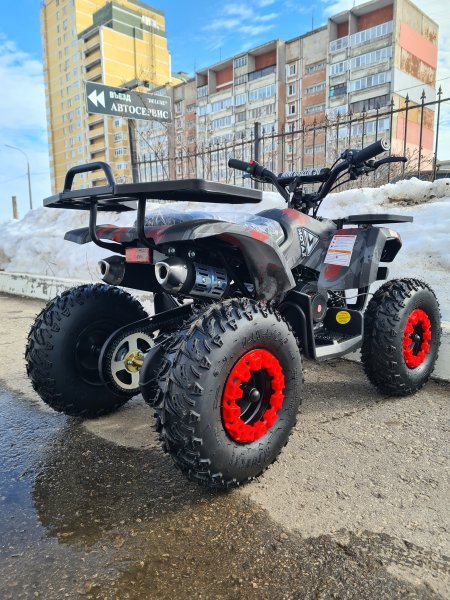 Детский бензиновый квадроцикл Motax Mini Grizlik X16 (ES,BW) красный камуфляж