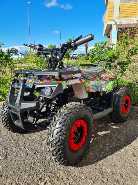 Детский электрический квадроцикл Motax Grizlik Mini E1000 BW motax