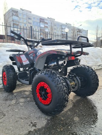 Детский бензиновый квадроцикл Motax Mini Grizlik X16 (ES,BW) красный камуфляж