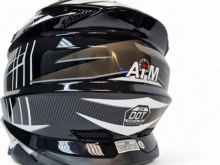 Кроссовый мотошлем Aim JK803S White/Black
