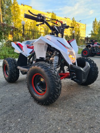 Детский бензиновый квадроцикл Motax Gekkon 90cc бело-красный