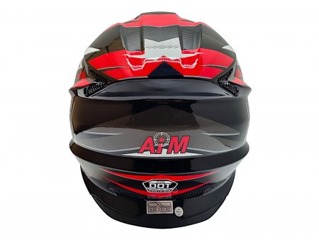Кроссовый мотошлем Aim JK803S Red/Black