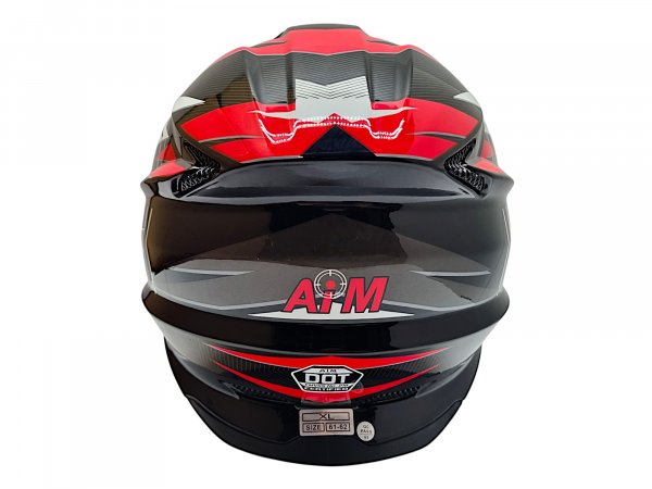 Кроссовый мотошлем Aim JK803S Red/Black