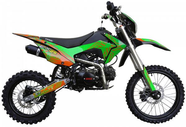 Питбайк BSE EX 125E (020) 17/14 Green Orange Ant