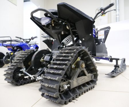 Детский электрический снегоход-квадроцикл Motax Gekkon Snow 1300W черно-синий