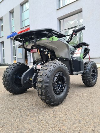 Детский электрический квадроцикл Motax Grizlik Midi E1000 BW зеленый камуфляж