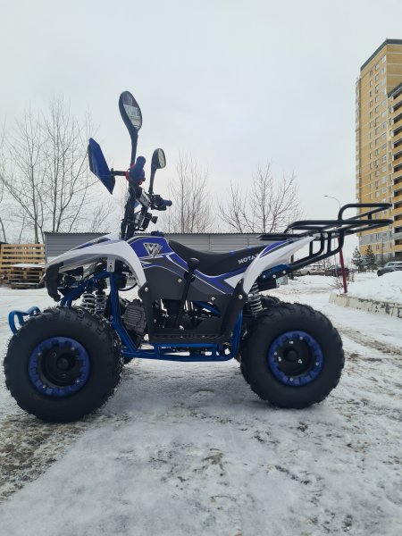 Детский бензиновый квадроцикл Motax Mikro 110 NEW бело-синий