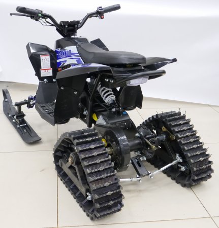 Детский электрический снегоход-квадроцикл Motax Gekkon Snow 1300W черно-синий