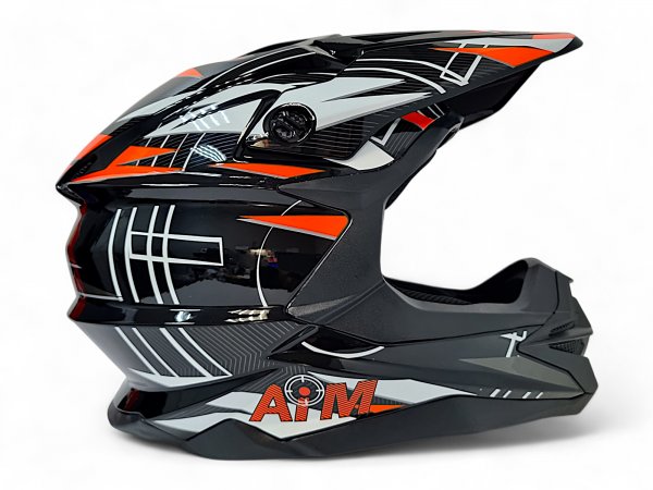 Кроссовый мотошлем Aim JK803S Orange/Black