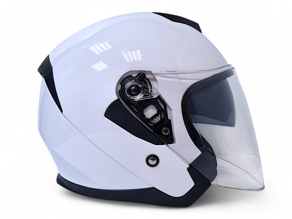 Кроссовый мотошлем Aim JK526 White Glossy