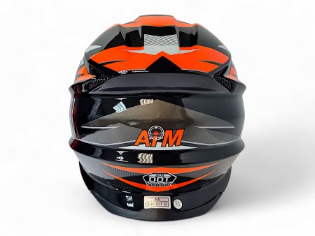 Кроссовый мотошлем Aim JK803S Orange/Black