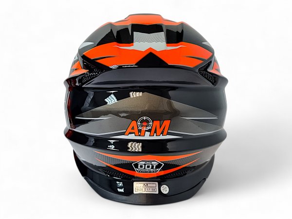 Кроссовый мотошлем Aim JK803S Orange/Black