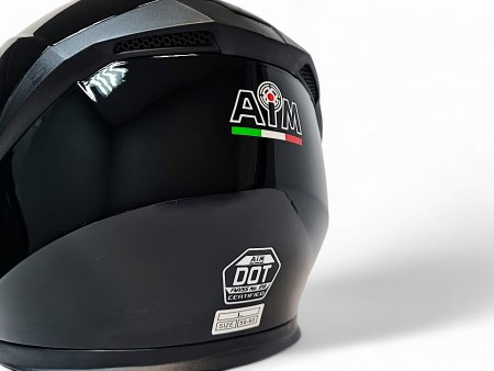 Кроссовый мотошлем Aim JK526 Black Glossy