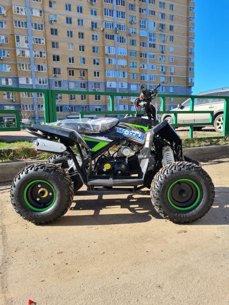 Детский бензиновый квадроцикл Motax Gekkon 90cc черно-зеленый