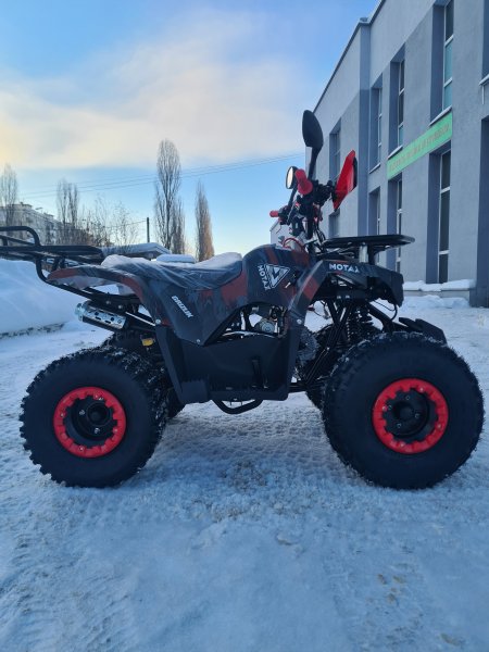 Детский бензиновый квадроцикл Motax ATV Grizlik Premium 125cc (AB) красный камуфляж