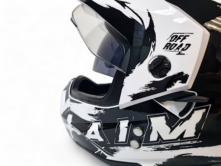 Детский шлем Aim JK802Y White Black