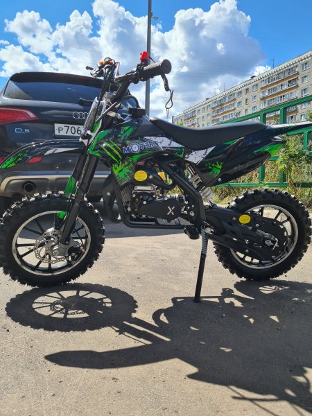 Питбайк Motax MiniCross 50 PS - 10/10 черно-зеленый