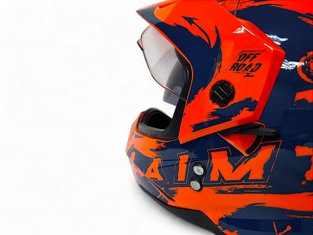 Детский шлем Aim JK802Y Orange Blue