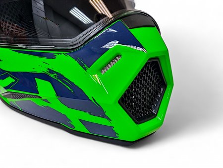 Детский шлем Aim JK802Y Green Blue