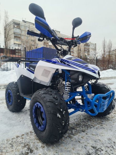 Детский бензиновый квадроцикл Motax Mikro 110 NEW бело-синий