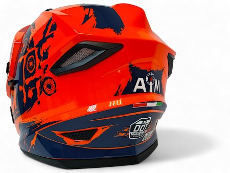 Детский шлем Aim JK802Y Orange Blue