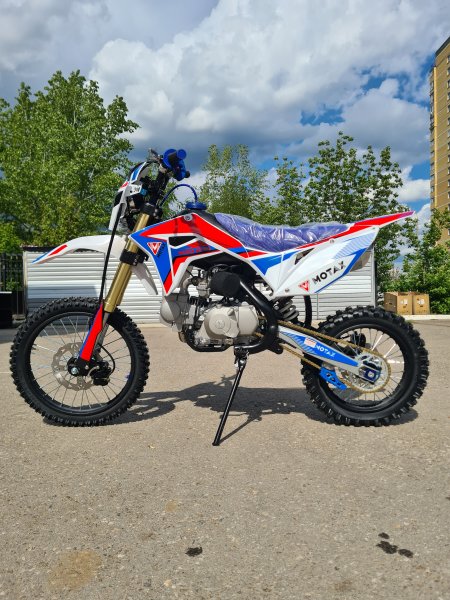 Питбайк Motax MX 125 - 17/14 бело-синий