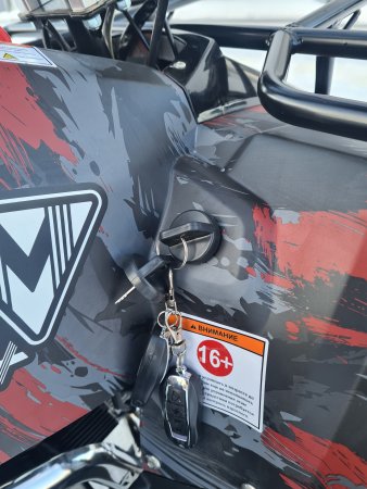 Детский бензиновый квадроцикл Motax ATV Grizlik Super Lux 125cc (AB) красный камуфляж