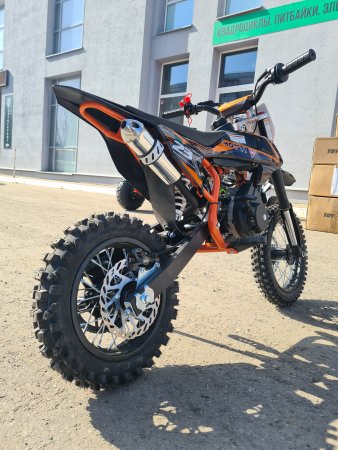 Питбайк Motax MiniCross 60 PS - 12/10 бело-оранжевый