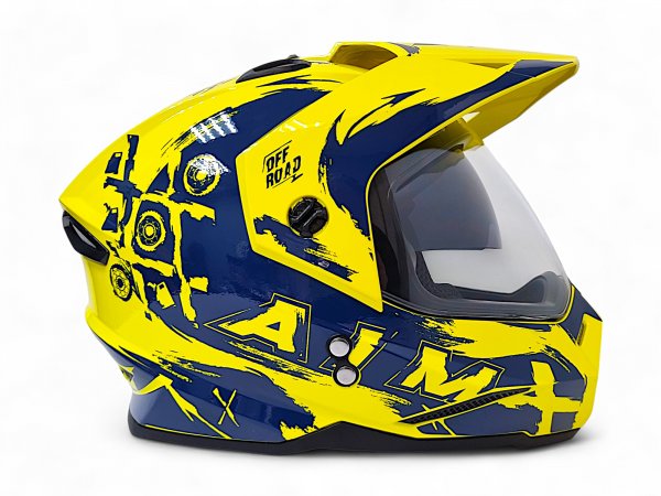 Детский шлем Aim JK802Y Yellow Blue