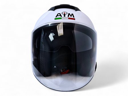 Кроссовый мотошлем Aim JK526 White Glossy